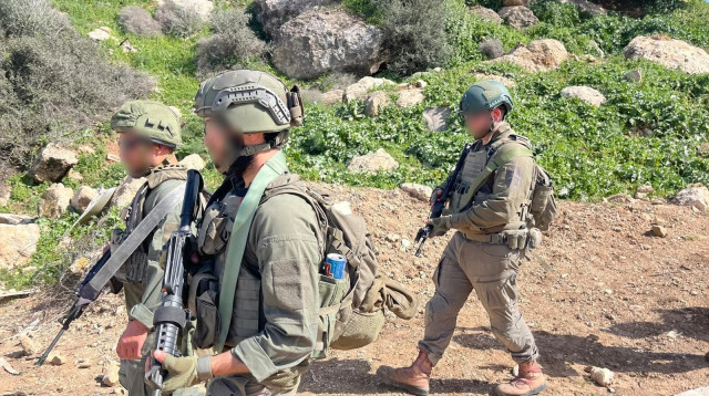 לוחמי המילואים של גדוד 8109 (צילום: אבי אשכנזי)