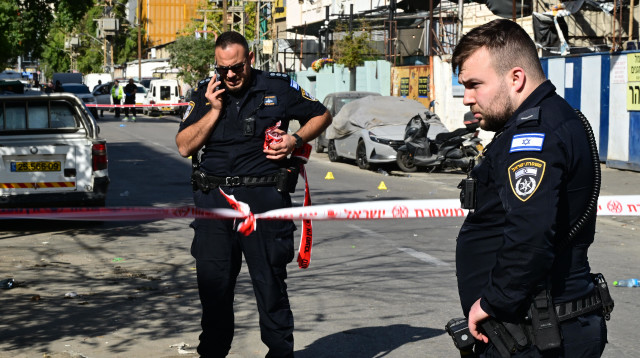 זירת הרצח בתל אביב (צילום: אבשלום ששוני)
