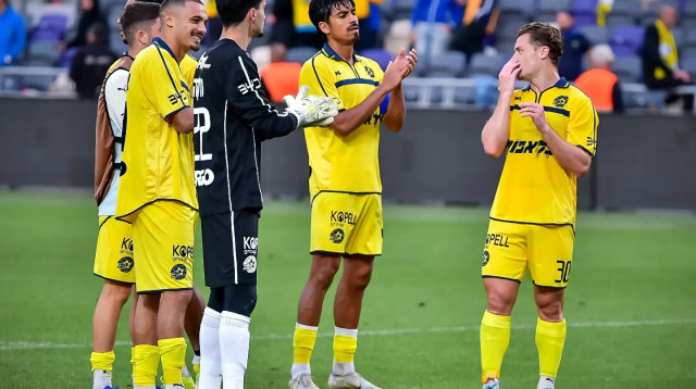 שחקני מכבי תל אביב (צילום: אריאל שלום)