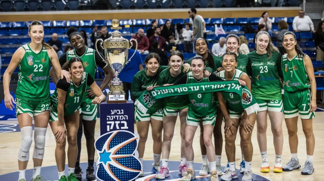 שחקניות מכבי חיפה כדורסל נשים (צילום: אתר רשמי, עודד קרני, איגוד הכדורסל)