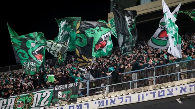 אוהדי מכבי חיפה (צילום: קובי אליהו)