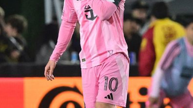 ליאו מסי במדי אינטר מיאמי (צילום: FREDERIC J. BROWN)