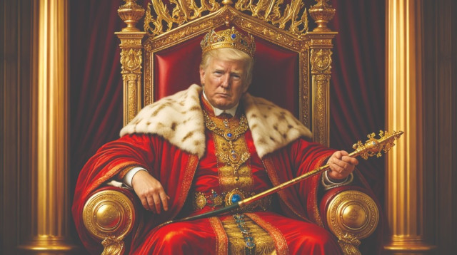 דונלד טראמפ כמלך (צילום: מעריב אונליין)