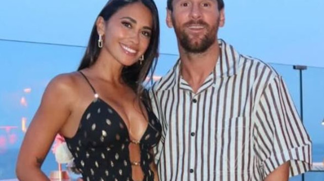 ליאו מסי ואשתו אנטונלה רוקוזו (צילום: מסך, אינסטגרם)