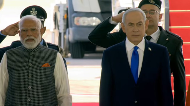 ראש הממשלה בנימין נתניהו, ראש ממשלת הודו, נרנדרה מודי (צילום: צילום מסך לע"מ)