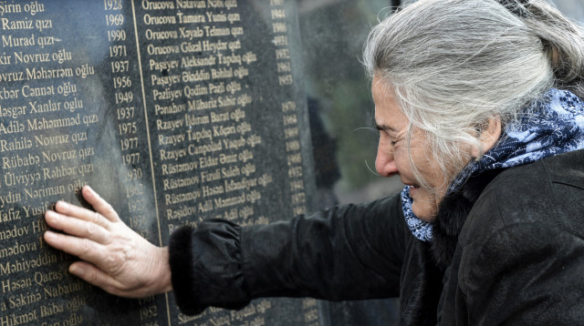 יום זיכרון לטבח חוג’אלי (צילום: TOFIK BABAYEV/AFP via Getty Images)