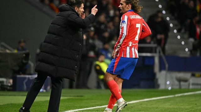 אנטואן גריזמן ודייגו סימאונה (צילום: JAVIER SORIANO)