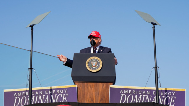 דונלד טראמפ בקורפוס קריסטי, טקסס (צילום: רויטרס)