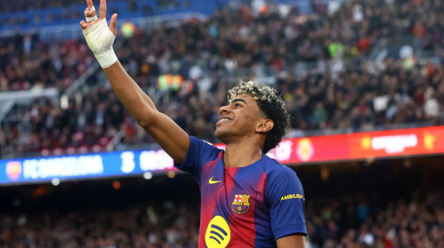 שחקן ברצלונה, לאמין ימאל (צילום: רויטרס)