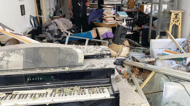 הרס כתוצאה מתקיפה במבצע עם כלביא (צילום: פרטי)