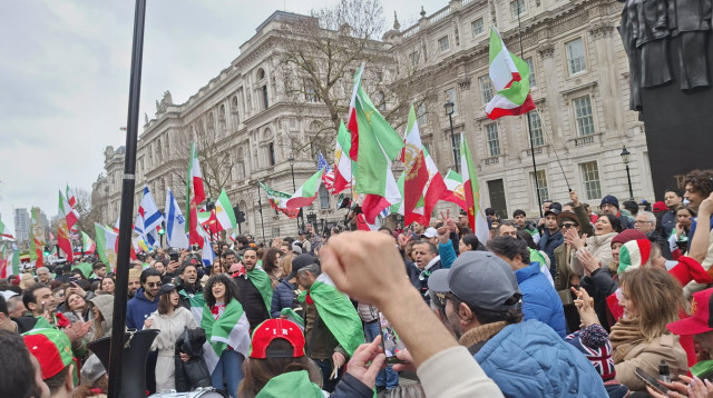 הפגנת תמיכה בישראל בלונדון (צילום: אבי אשכנזי)