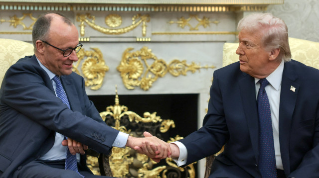 דונלד טראמפ, פרידריך מרץ (צילום: רויטרס)