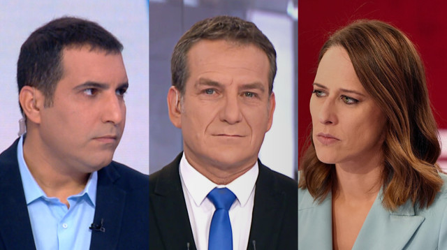 יונית לוי, דני קושמרו, ירון אברהם (צילום: ערוץ 12)