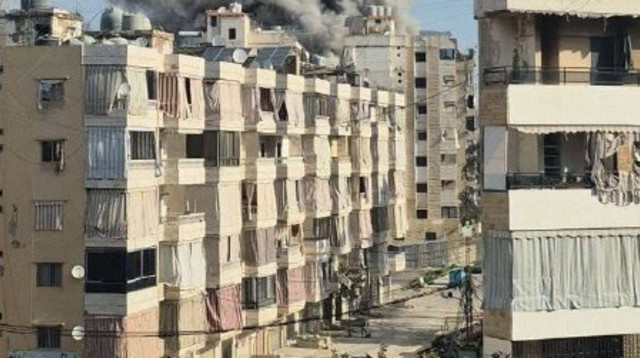 תקיפת חיל האוויר בדאחייה (צילום: רשתות חברתיות)