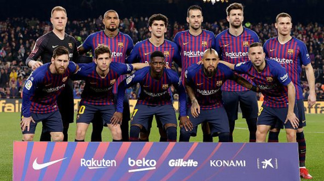 שחקני ברצלונה. 2019 (צילום: Gettyimages)