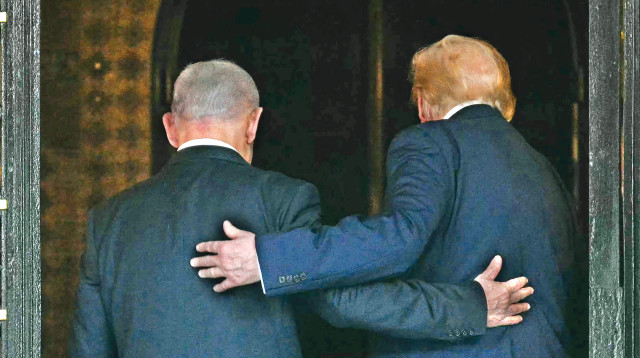 נתניהו וטראמפ (צילום: JIM WATSON.GettyImages)