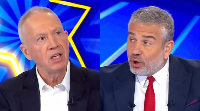 ינון מגל, יואב גלנט (צילום: צילום מסך ערוץ 14)