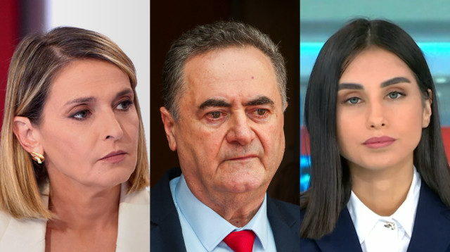 מגי טביבי, ישראל כ"ץ, דנה ויס (צילום: צילום מסך ערוץ 14, גטי אימג'ז, ערוץ 12)