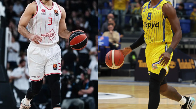 לוני ווקר ואלייז'ה בריאנט (צילום: דני מרון והפועל תל אביב)