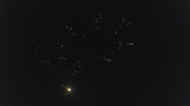 המלחמה מול איראן: ירוטים בשמי תל אביב (צילום: חיים גולדברג פלאש 90)