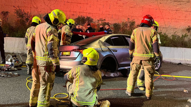 תאונת דרכים (צילום: כב"ה צפון)