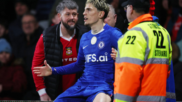 אלחנדרו גרנאצ'ו שחקן צ'לסי חוגג שער (צילום: רויטרס)