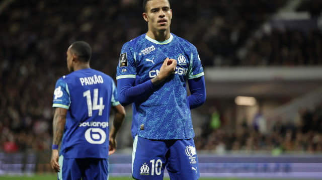 מייסון גרינווד שחקן מארסיי חוגג שער (צילום: GettyImages, VALENTINE CHAPUIS/AFP)