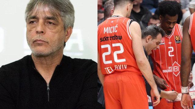 שחקני הפועל תל אביב ואלי אוחנה (צילום: דני מרון וניב אהרונסון)