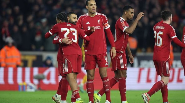 שחקני ליברפול חוגגים (צילום: GettyImages)