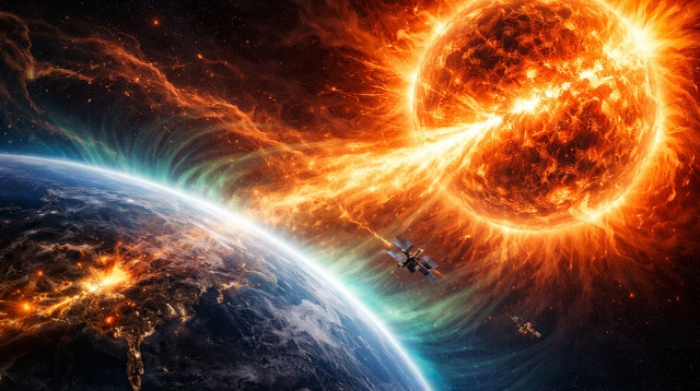 השפעת השמש על כדור הארץ (צילום: AI)