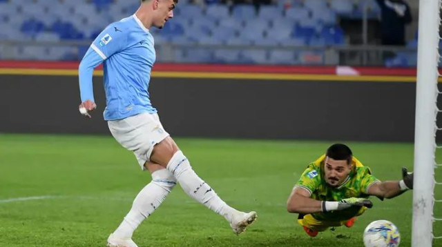 גול ראשון במדי לאציו. דניאל מאלדיני (צילום: אימג'בנק  GettyImages, Marco Rosi - SS Lazio)