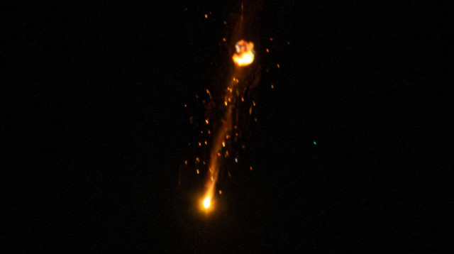 יירוט לילי בשמי חיפה (צילום: אנתוני הרשקו/TPS)