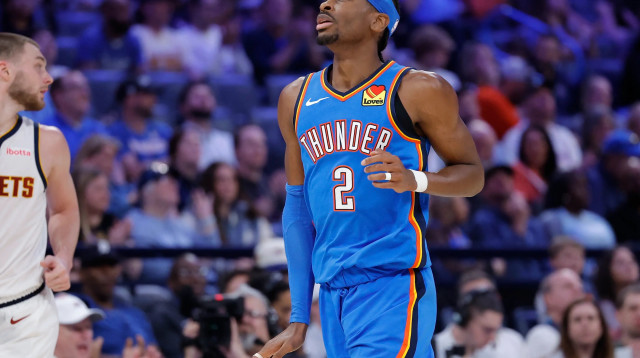 שיי גילג'ס-אלכסנדר במדי אוקלהומה סיטי (צילום: רויטרס)