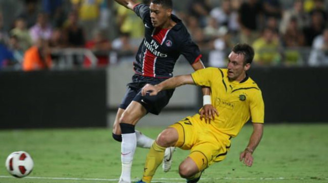 סאבו פאביצ'ביץ' במדי מכבי תל אביב מול פריז סן ז'רמן (צילום: GettyImages)