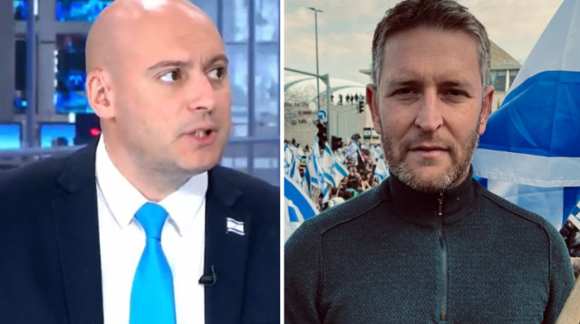 יאיא פינק ותמיר מורג (צילום: פרטי, צילום מסך חדשות 14)