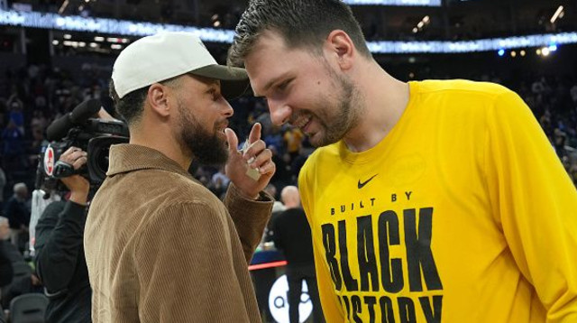 לוקה דונצ'יץ', סטף קרי (צילום: Thearon W. Henderson/Getty Images)