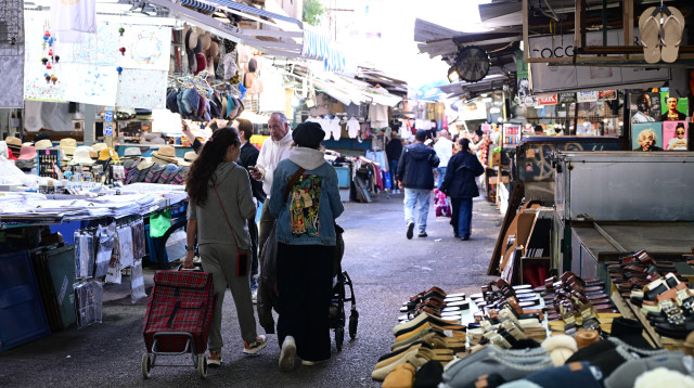 שוק הכרמל בזמן מבצע שאגת הארי (צילום: אבשלום ששוני)