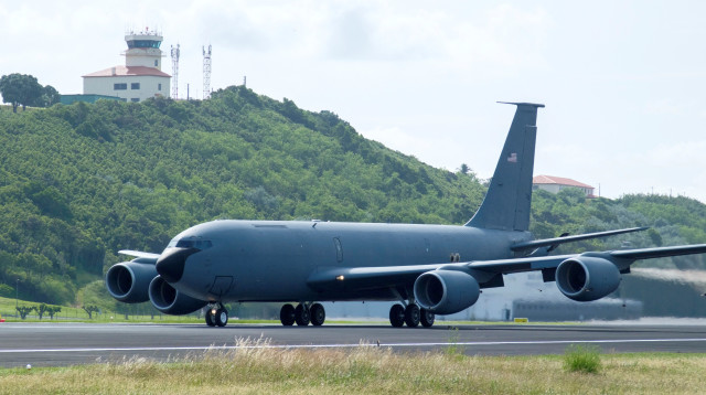מטוס תדלוק אמריקאי מסוג KC-135  (צילום: ANTONIO ARAUJO/AFP via Getty Images)