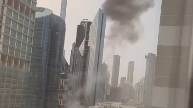 מתקפת כטב"מים איראניים על דובאי (צילום: צילום מסך)