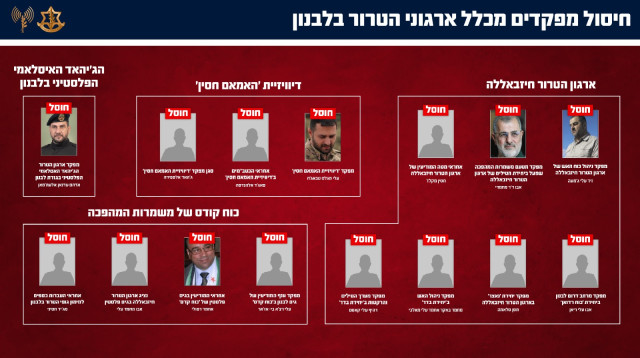 חיסול מפקדים מכלל ארגוני הטרור בלבנון במהלך מבצע "שאגת הארי" (צילום: דובר צה"ל)