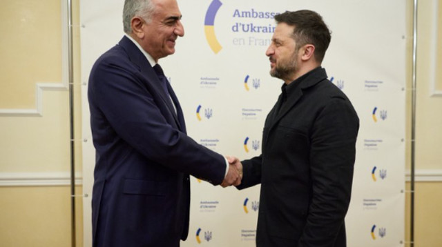 וולודימיר זלנסקי, רזא פהלווי (צילום: צילום מסך רשת X)