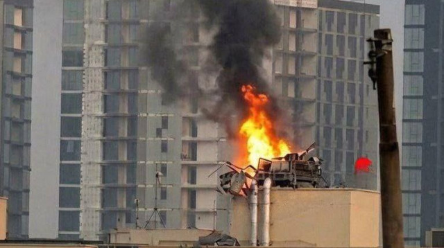 פגיעת טיל בבגדד (צילום: רויטרס)