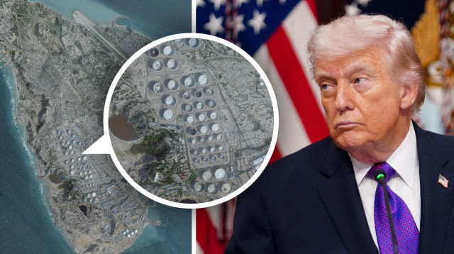 דונלד טראמפ, האי חארג' (צילום: רויטרס,REUTERS/Nathan Howard)