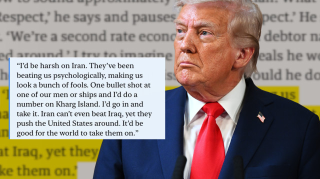 דונלד טראמפ והריאיון מ-1998 (צילום: צילום מסך, Leon Neal/Getty Images)