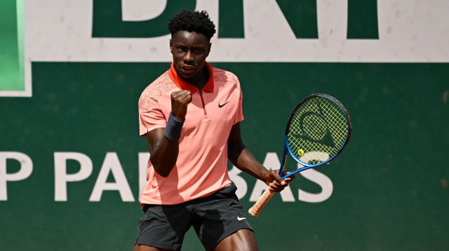 הטניסאי הצרפתי מואיז קואמה (צילום: GettyImages, Daniel Kopatsch)