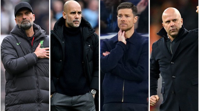 סלוט, אלונסו, גווארדיולה וקלופ (צילום: Gettyimages)