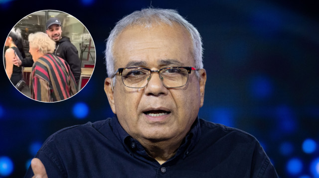 אמנון לוי, אשתו ומרדכי דוד (צילום: מרכזי: Yonatan Sindel/Flash90, עיגול: צילום מסך אינסטגרם)