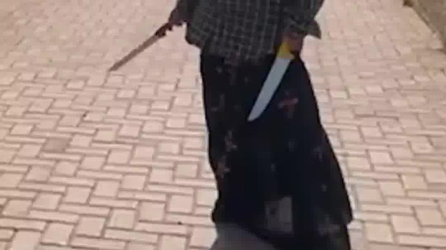 האישה בבאר שבע (צילום: צילום מסך)