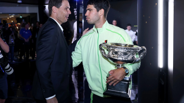 רפאל נדאל וקרלוס אלקראס (צילום: GettyImages)