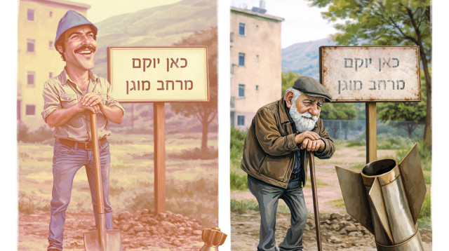 עד פסח הבא יהיה מיגון לתושבי קרית שמונה והצפון?  (צילום: איור: אופיר בגון)